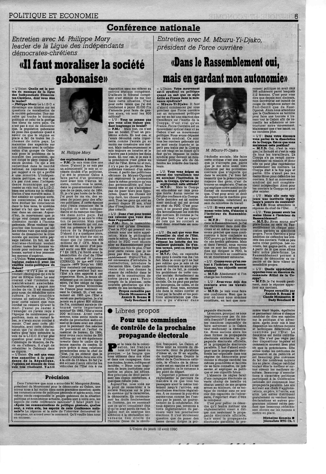 Philippe MORY – Conférence nationale