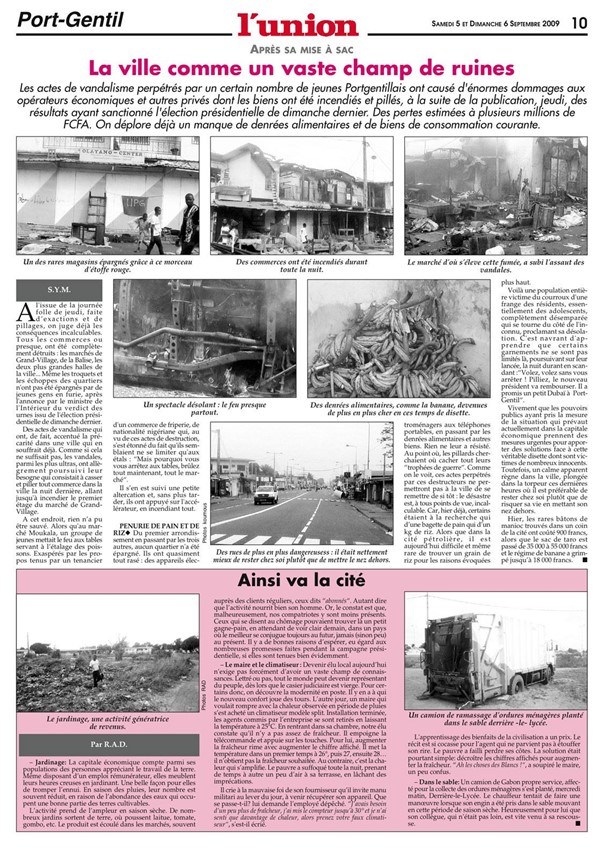 L’Union du samedi 5 et dimanche 6 septembre 2009 page 10